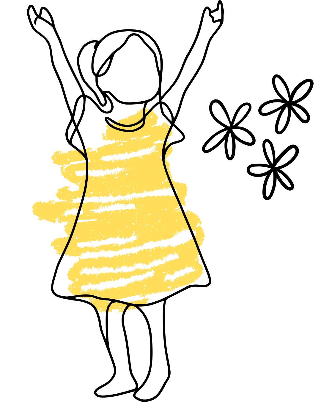 Young girl happy
